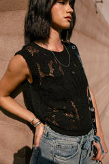 FREEMAN T. PORTER TOP PUNTO NEGRO TEMS CROCHET