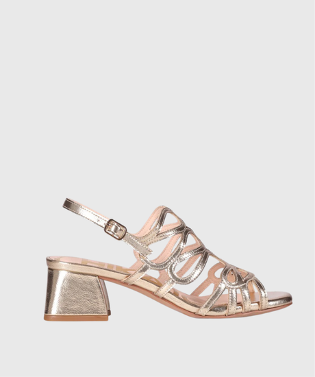 Chika10 Melania 09 – Sandalias de tacón con tiras metalizadas de mujer 1