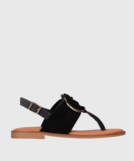 Chika10 MUSAKA 07 – Sandalias planas tipo dedo con hebilla decorativa mujer 1