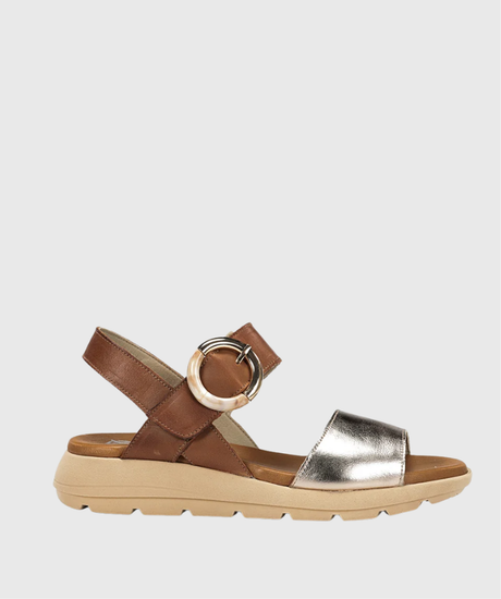 Fluchos – Sandalias de plataforma con detalle metálico de mujer 2