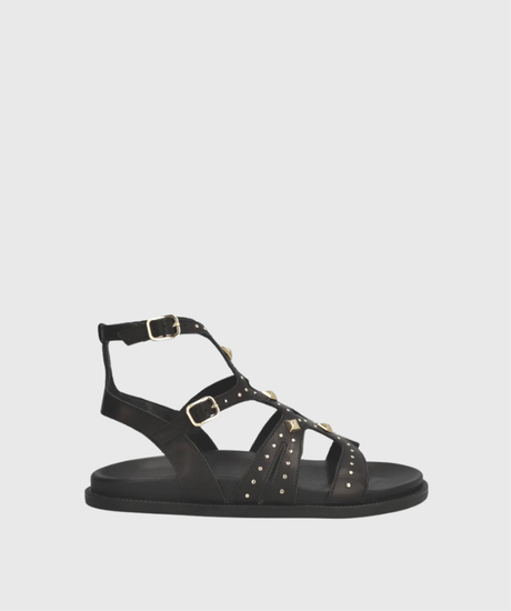 Alpe – Sandalias romana de piel con tachas y hebillas mujer 1