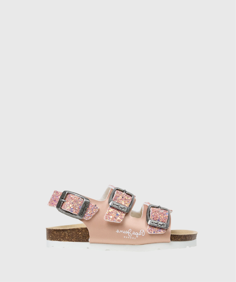 Pepe Jeans bio glitter rosa – Sandalias bio para niña 1