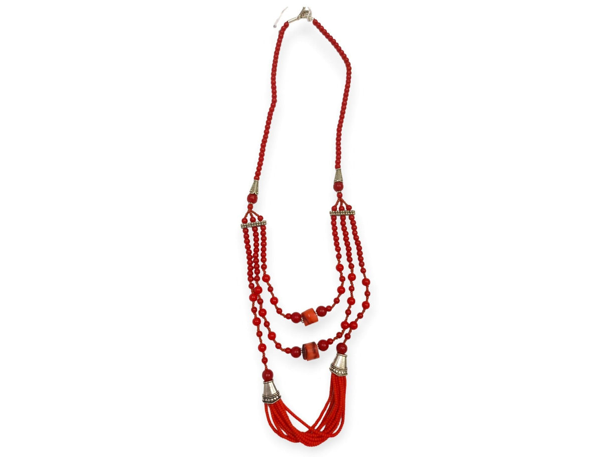 Collar Coral piedra natural 1
