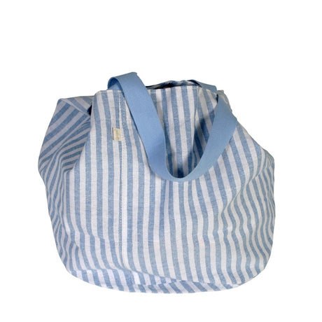 BOLSO REDONDO RAYA FINA AZUL