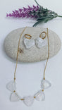 Conjunto corazones blancos acero 1