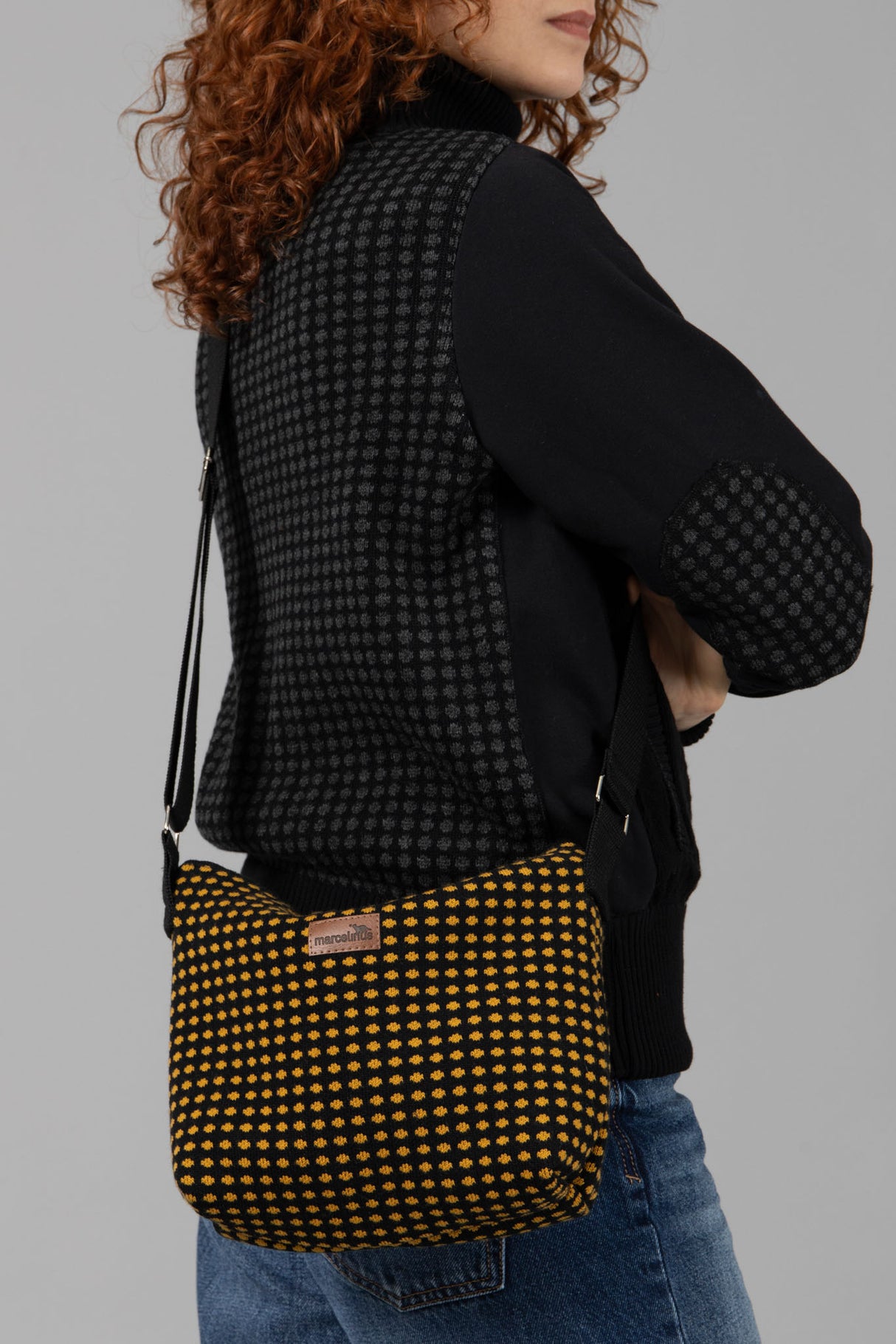 BOLSO FANG NEGRO/MOSTAZA