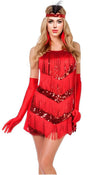 Disfraz Charleston rojo lentejuelas Mujer 1
