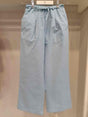 PANTALON AZUL CIELO LARGO PINZAS LINO 1