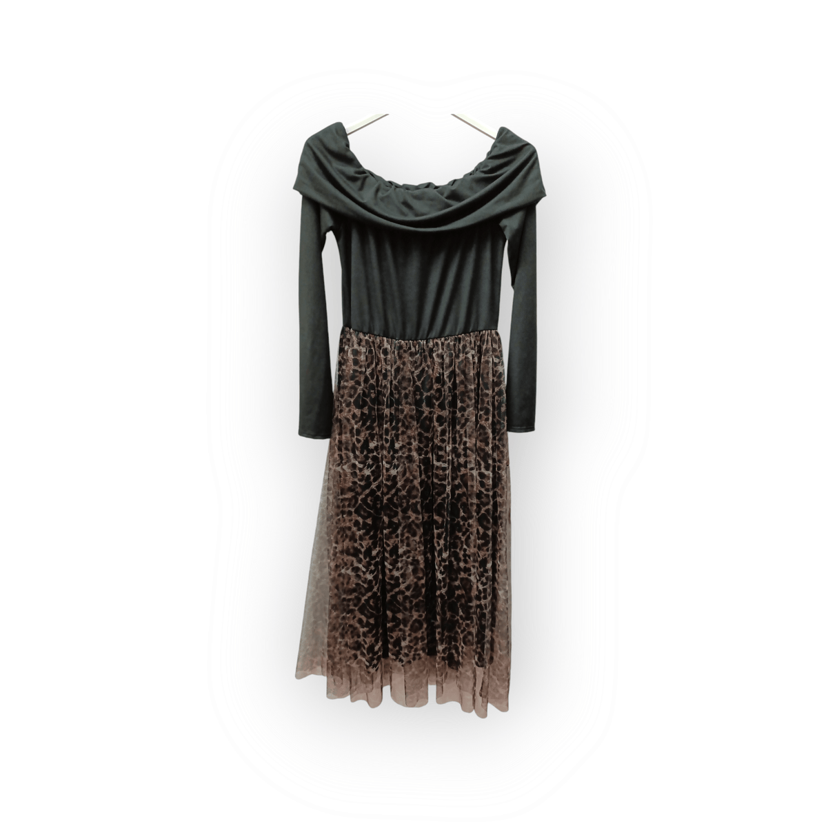 Vestido tul leopardo beige 1