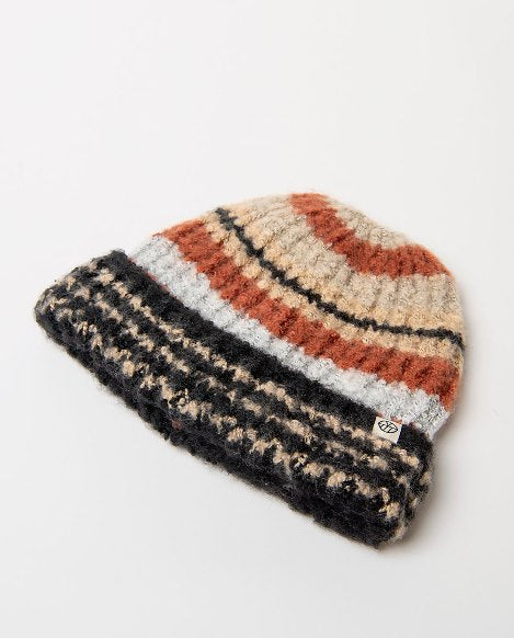 Gorro de punto con rayas Beige