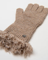 Guante con flecos Beige