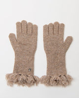 Guante con flecos Beige