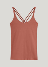 SUMMUM CAMISETA TIRANTES CRUZADOS SEPIA
