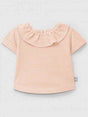CAMISETA BEIGE Y CORAL MANGA CORTA 1