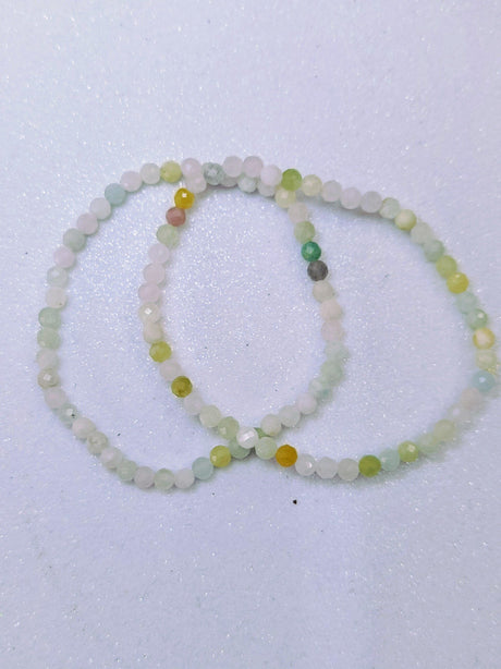 Pulsera bolas morganita 1