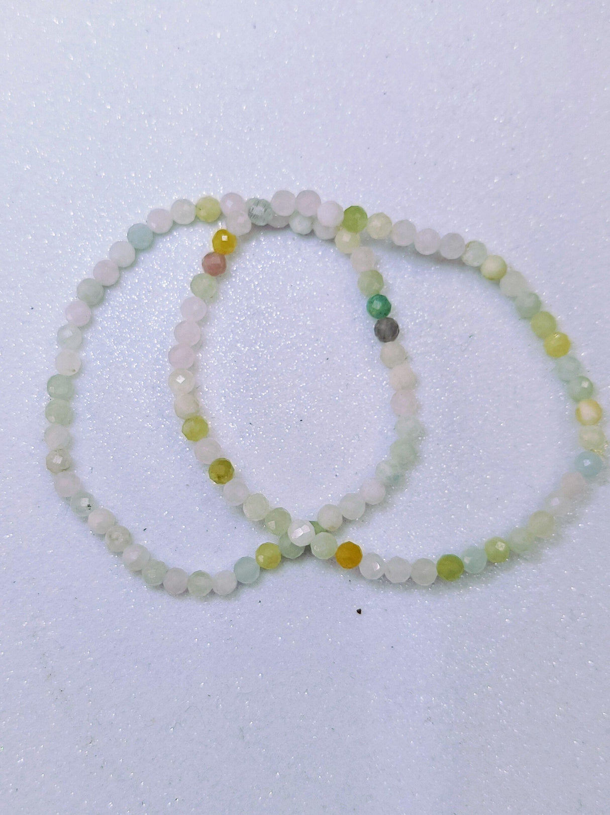 Pulsera bolas morganita 1