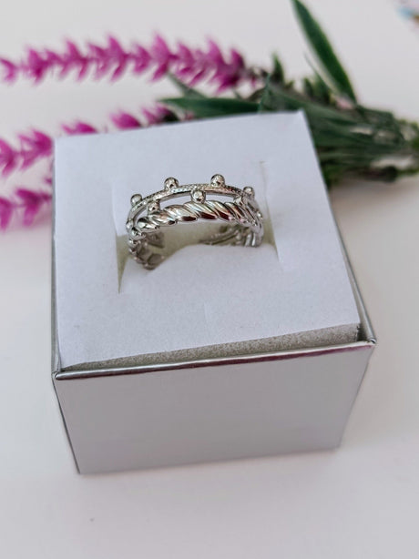 Anillo acero corona 1