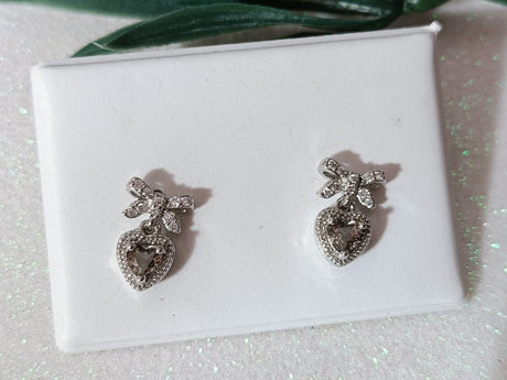 Pendientes topazio corazón 1