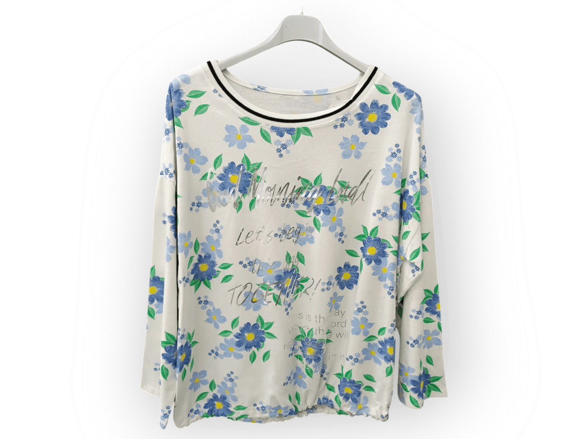 Jersey flores azules 1