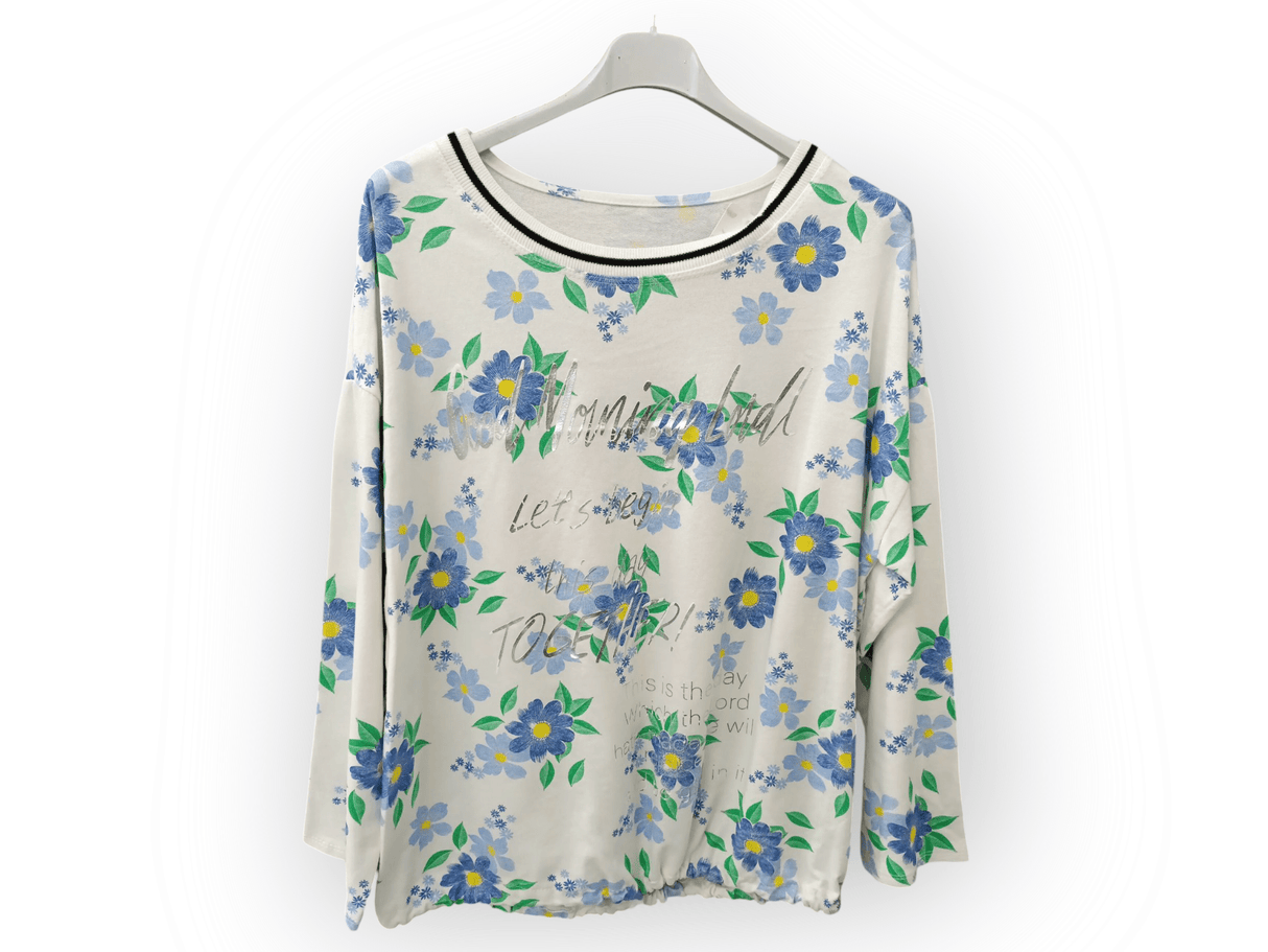 Jersey flores azules 1