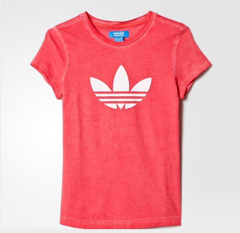 Camiseta Terry Adidas Original Logo Niña Rosa 1
