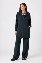 CHAQUETA CAPUCHA NEGRA POUPEE CHIC