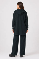 CHAQUETA CAPUCHA NEGRA POUPEE CHIC