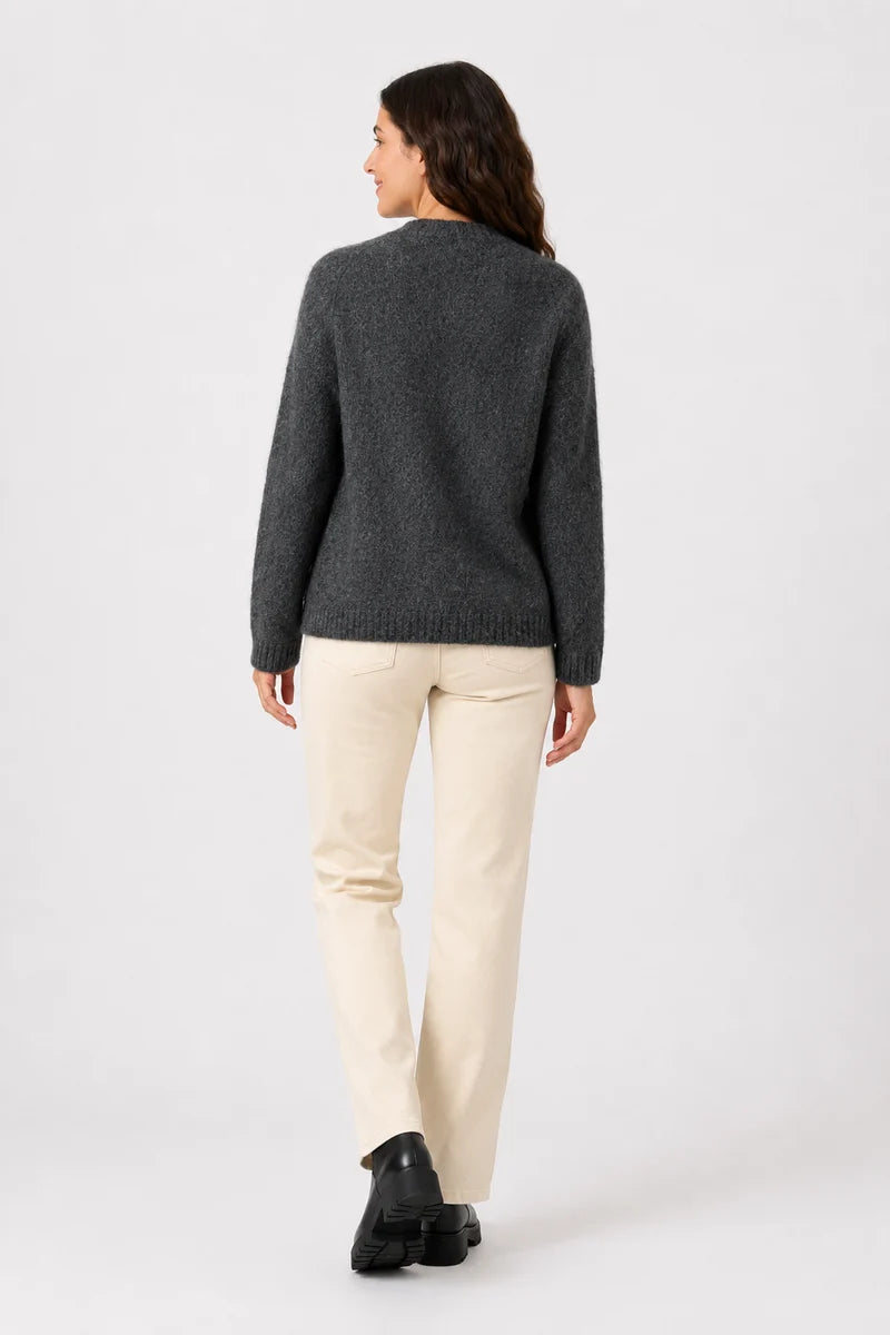 CHAQUETA PUNTO FLOR GRIS POUPEE CHIC