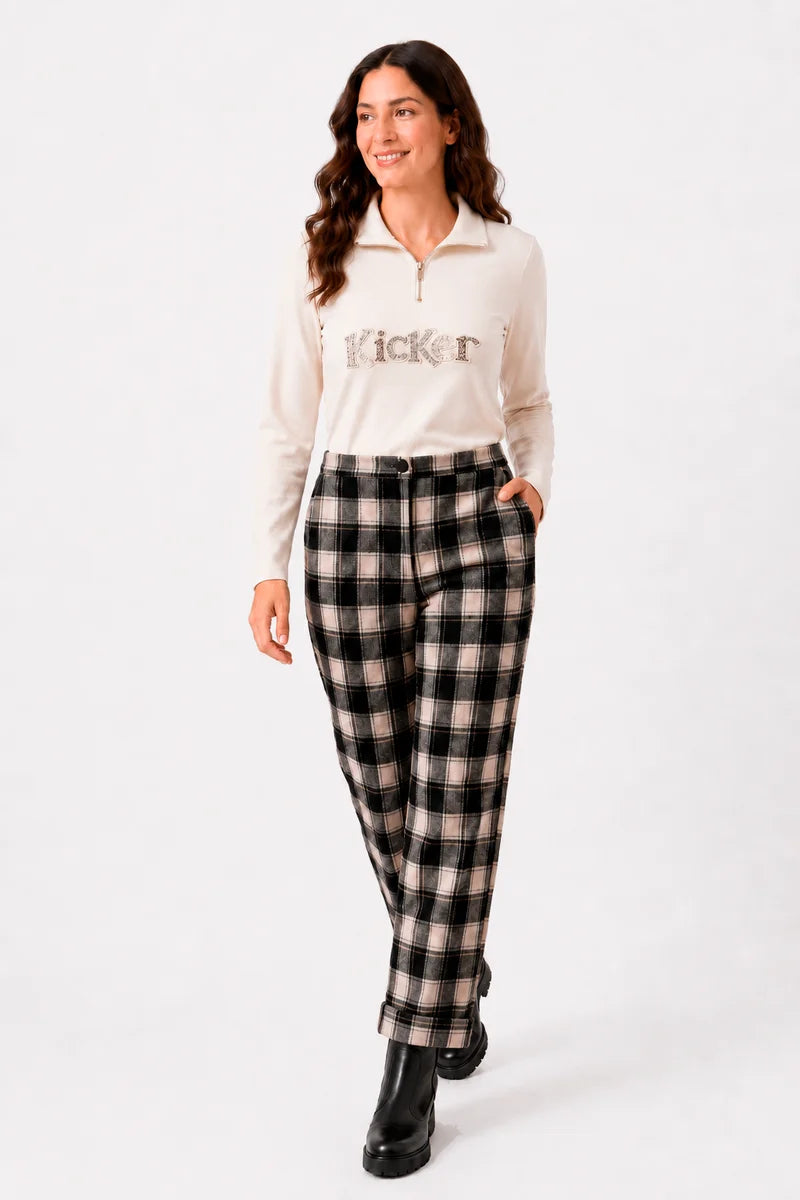 Pantalon cuadros Poupee Chic