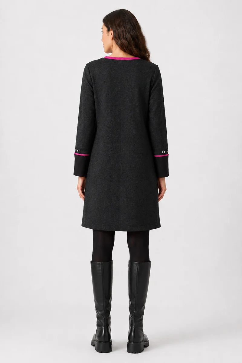 VESTIDO PUNTO NEGRO POUPEE CHIC