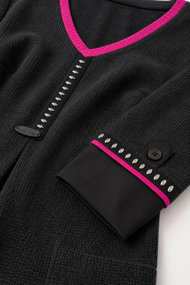 VESTIDO PUNTO NEGRO POUPEE CHIC
