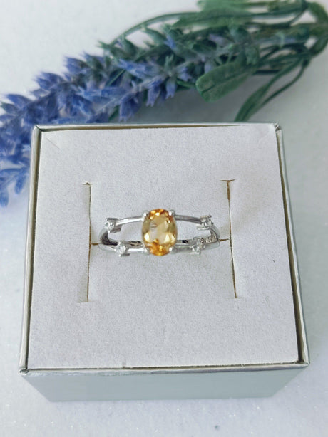 Anillo plata citrino 1