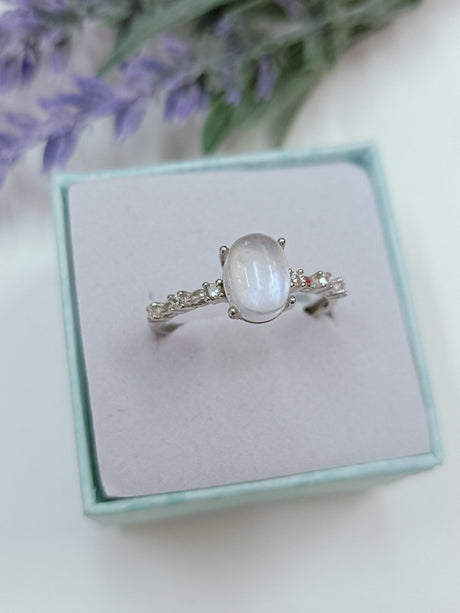 Anillo plata piedra luna 1