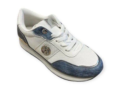 Zapatilla vaquera blanca y azul 1