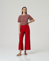 Pantalon crop rojo Surkana