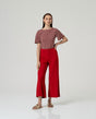 Pantalon crop rojo Surkana