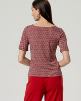 CAMISETA CUELLO BARCO TEJA SURKANA
