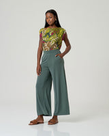 Pantalon ancho verde botella Surkana