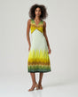 Vestido sin mangas escote drapeado Surkana