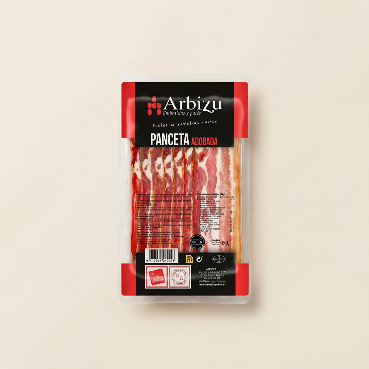 Panceta Adobada de Cerdo Arbizu en Lonchas 150 g 1