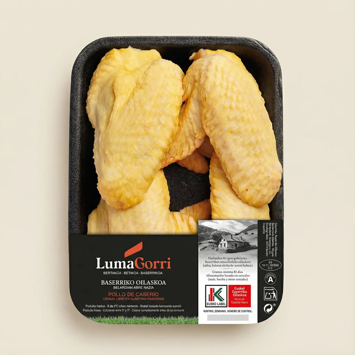 Alas de Pollo Caserío Lumagorri Eusko Label 4 unid. 430 g 1