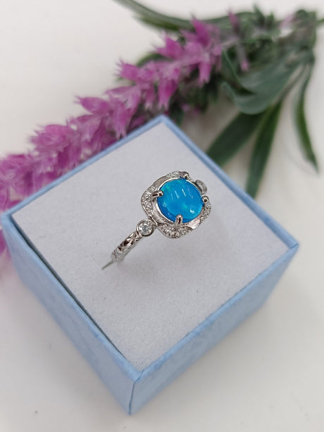 anillo ópalo azul 1