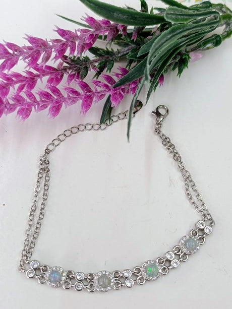 Pulsera opalo blanco 1