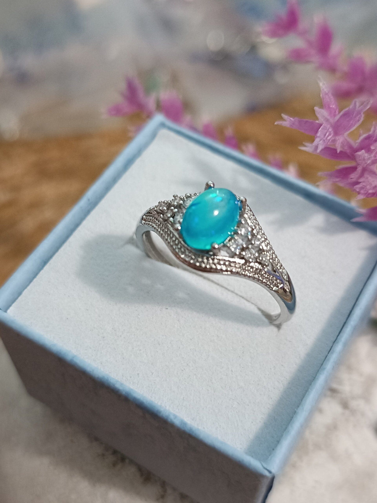 anillo ópalo azul 1