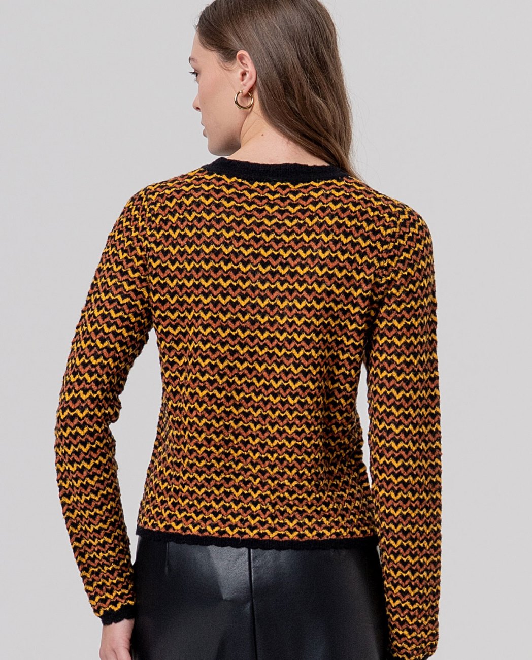 Jersey cuello redondo contextura Negro Surkana