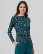 Camiseta cuello barca Verde Oscuro