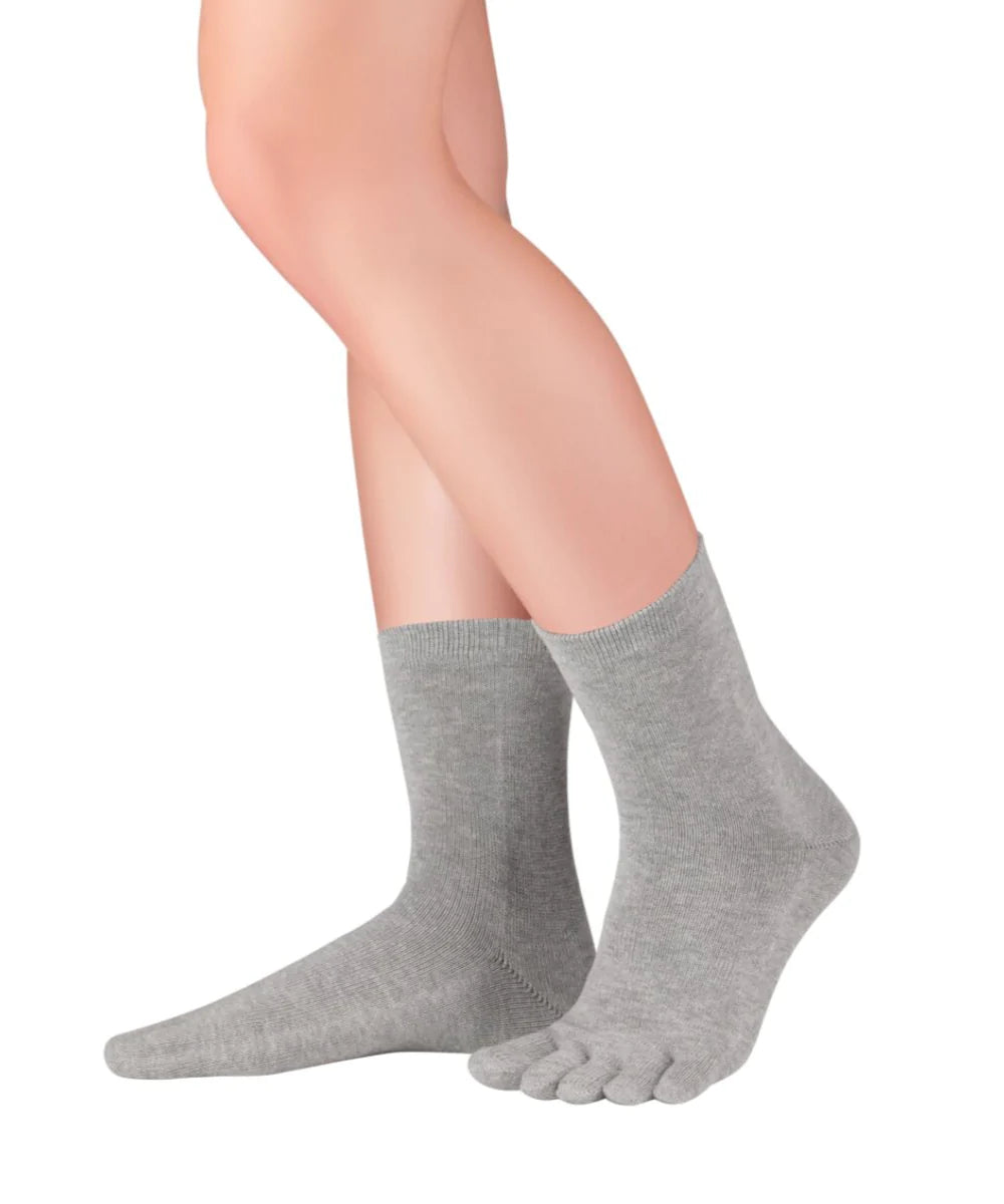 Calcetines de dedos de Algodón Midi Gris Claro 1