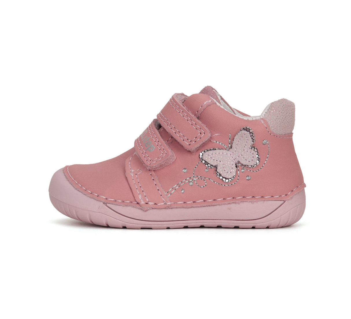 Zapatilla respetuosa en Rosa con Mariposa 1