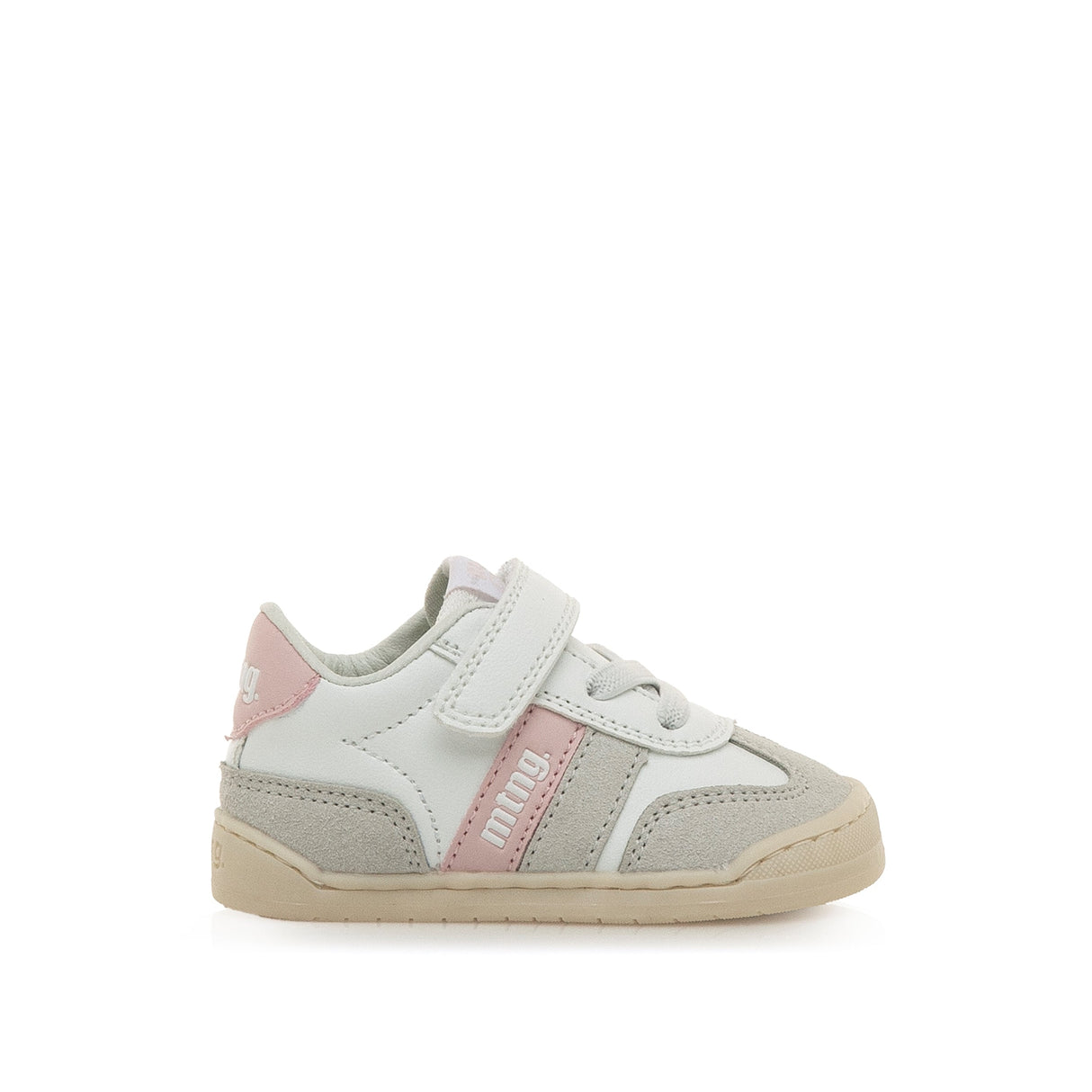 Zapatilla respetuosa primeros pasos Modern Blanco/ Losfo Rosa claro 1