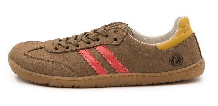 Zapatilla barefoot Marron/Coral/Mostaza 1